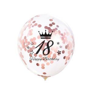Balony z konfetti-18th birthday