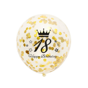 Balony z konfetti-18th birthday
