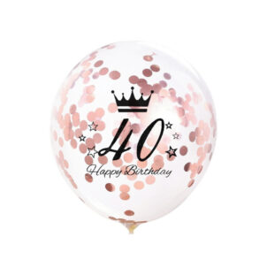 Balony z konfetti-40th birthday
