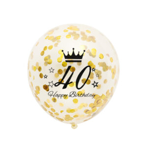Balony z konfetti-40th birthday