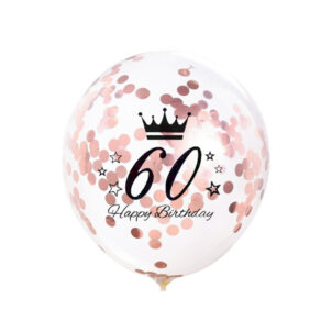 Balony z konfetti-60th birthday