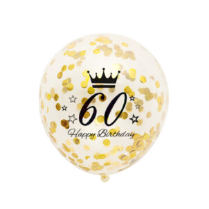Balony z konfetti-60th birthday