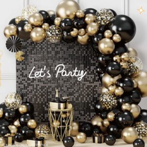 Girlanda balony czarno-złota