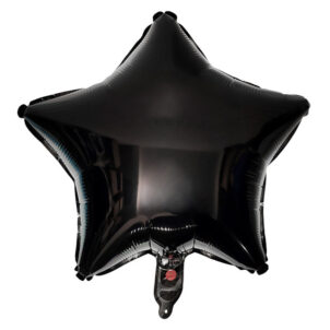 Balon foliowy gwiazda 10 cali czarny 100szt