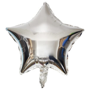 Balon foliowy gwiazda 18 cali Srebrny 50szt
