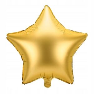 Balon foliowy gwiazda 18 cali 45 cm złoty matowy