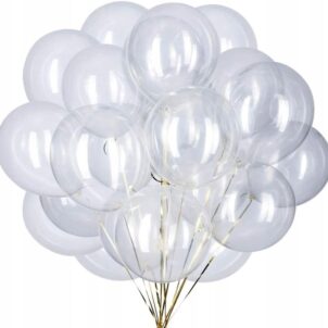 Balony lateksowe transparentne 100szt 12 cali