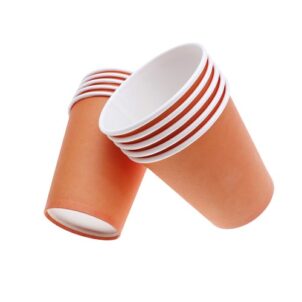 Kubeczki papierowe pomarańczowe 6szt