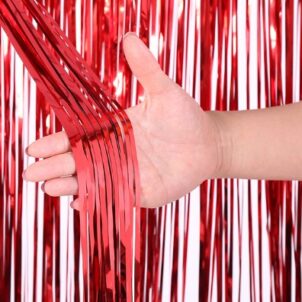 Kurtyna imprezowa matowy czerwony 100x200cm