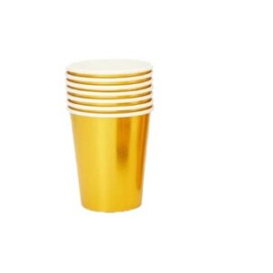 Kubeczki papierowe złote, 6szt