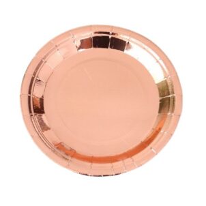 Talerzyki papierowe rose gold 9cali 6szt