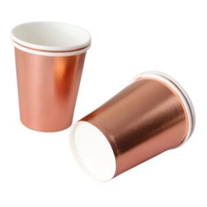 Kubeczki papierowe rose gold 6szt