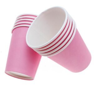 Kubeczki papierowe różowe 6szt