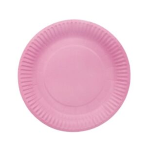Talerzyki papierowe różowe 7cali 6szt