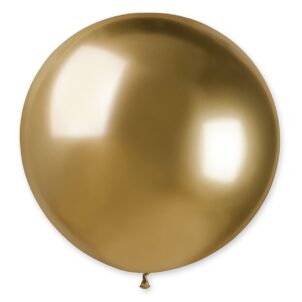 Balon lateksowy gigant 18 cali 45 cm złoty chrom 20szt