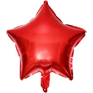 Balon foliowy gwiazda 18 cali czerwona 45 cm