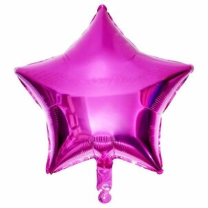 Balon foliowy gwiazda 18 cali 45 cm fuksja
