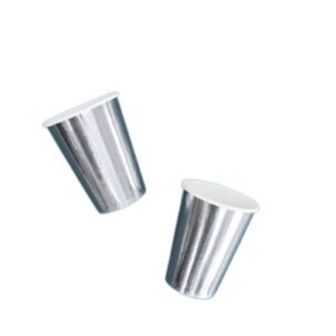 Kubeczki papierowe srebrne, 6szt