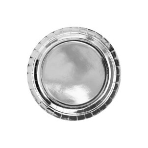 Talerzyki papierowe srebrne 7cali 6szt