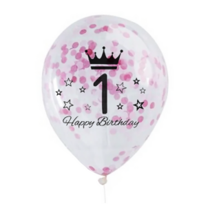Balony z konfetti-1th birthday