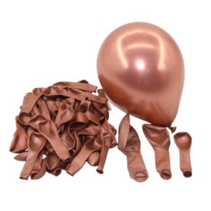 Balon lateksowy 50szt rose gold , chrom 12 cali