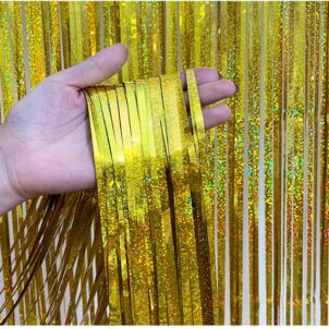 Kurtyna imprezowa złota holograficzna 100x200cm
