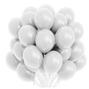 Balon lateksowy 100szt srebrny 10 cali