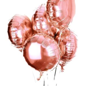 Balon foliowy okrągły kula 18 cali rose gold 50szt