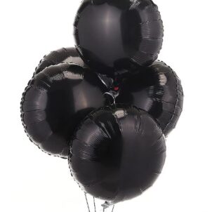 Balon foliowy okrągły kula 18 cali czarna 50szt