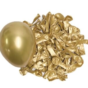 Balony lateksowe chrom złoty 100szt 5 cali