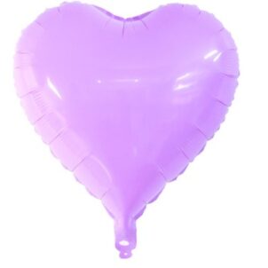 Balon foliowy serce 18 cali 45 cm pastelowy fioletowy 50szt