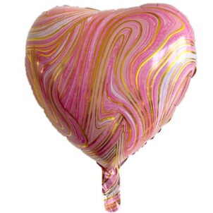 Balon foliowy serce 18 cali 45 cm marmur