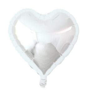 Balon foliowy serce 18 cali 45 cm srebrne