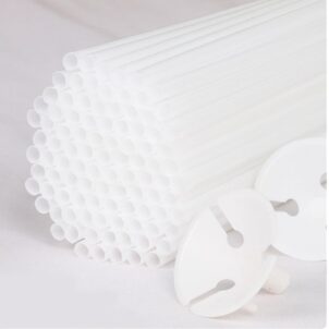 Patyczki do balonów transparentne 100szt