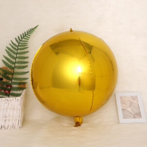 Balon foliowy kula 4d złota 50cali, 127cm