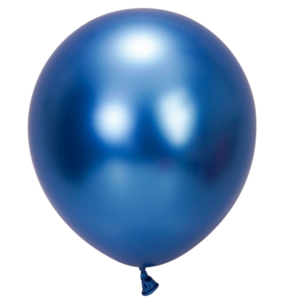 Balon lateksowy 50szt niebieski chrom 12 cali