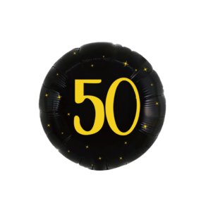 Balon foliowy okrągły 18cali 45 cm, 50 urodziny