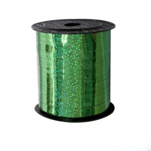 Wstążka plastikowa zielona holograficzna 225m