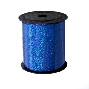 Wstążka plastikowa granatowa, niebieska holograficzna 225m