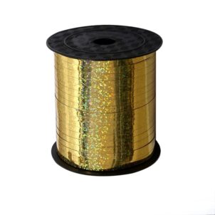 Wstążka plastikowa złota holograficzna 225m