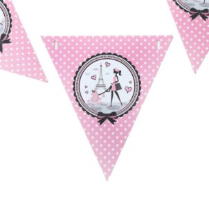 Baner Paryż różowy