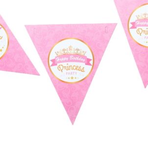 Baner Happy Birthday Princess różowy