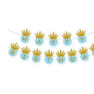 Baner Happy Birthday Niebieski