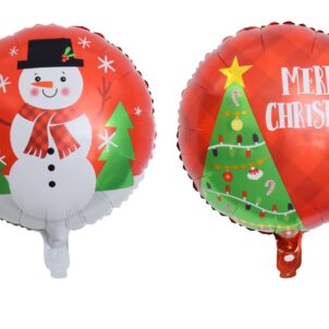 Balon foliowy okrągły Merry Christmas 18cali 45 cm