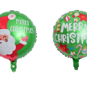 Balon foliowy okrągły Merry Christmas 18cali 45 cm