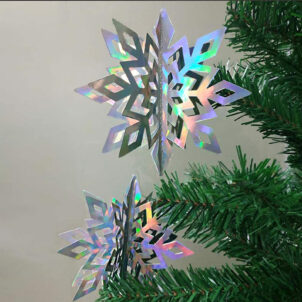 Śniezynka Girlanda Papierowa Dekoracyjna 6szt