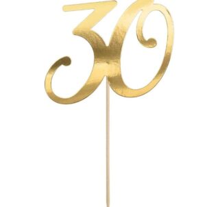 Topper na tort 30 urodziny , złoty