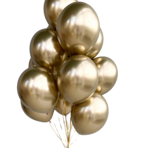 Balon lateksowy 100szt złoty chrom 10 cali szampański