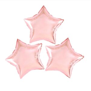 Balon foliowy gwiazda rose gold 10 cali, 3szt