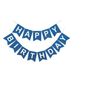 Baner granatowy Happy Birthday , ciemny niebieski